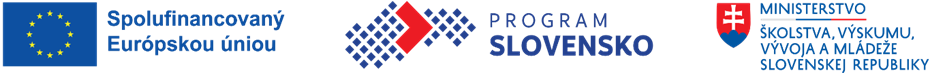Spolufinancovaný Európskou úniou · Program Slovensko · Ministerstvo školstva, výskumu, vývoja a mládeže Slovenskej republiky